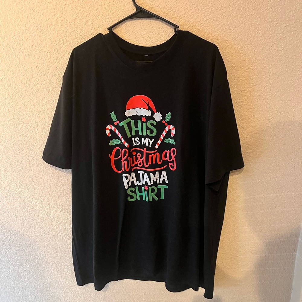 Black Christmas Pajama Shirt